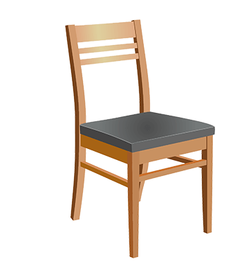 Silhouette de chaise à l’endroit